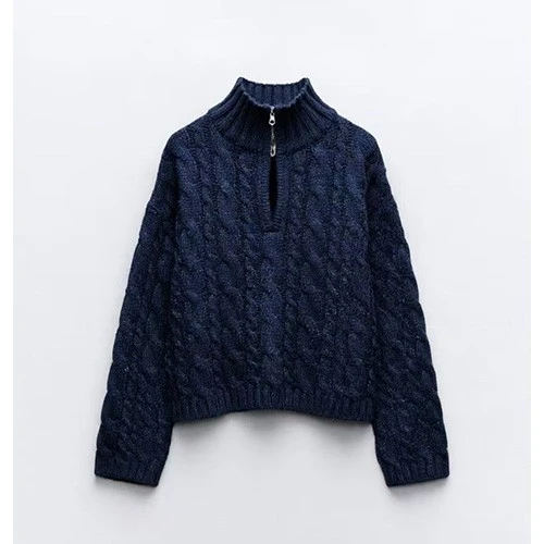 Half Zip Cable Knit Sweater suppliers