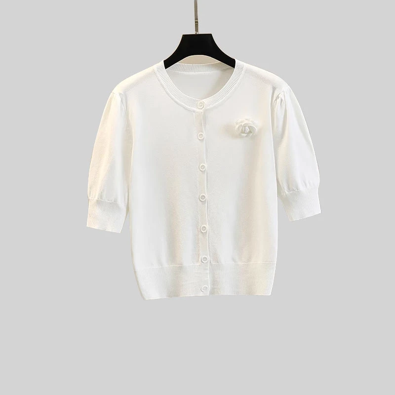 เสื้อคาร์ดิแกนผ้าขนสัตว์น้ำหนักเบา
