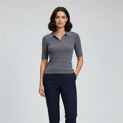 เสื้อกันหนาวคอโปโล Merino Wool Womens